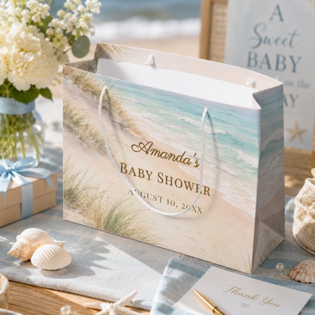 Baby-Shower Strand Küste Große Geschenktüte (Von Creator hochgeladen)
