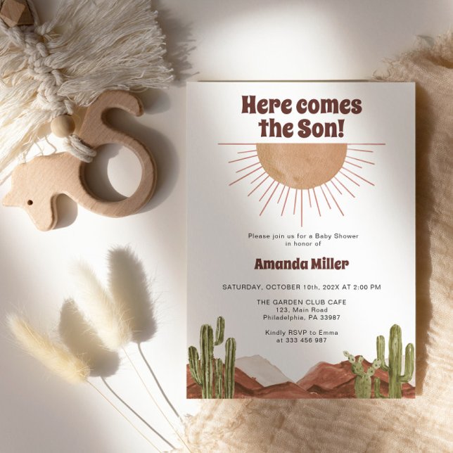 Baby Shower Sun Cowboy-Kaktus-Thema Save The Date (Von Creator hochgeladen)