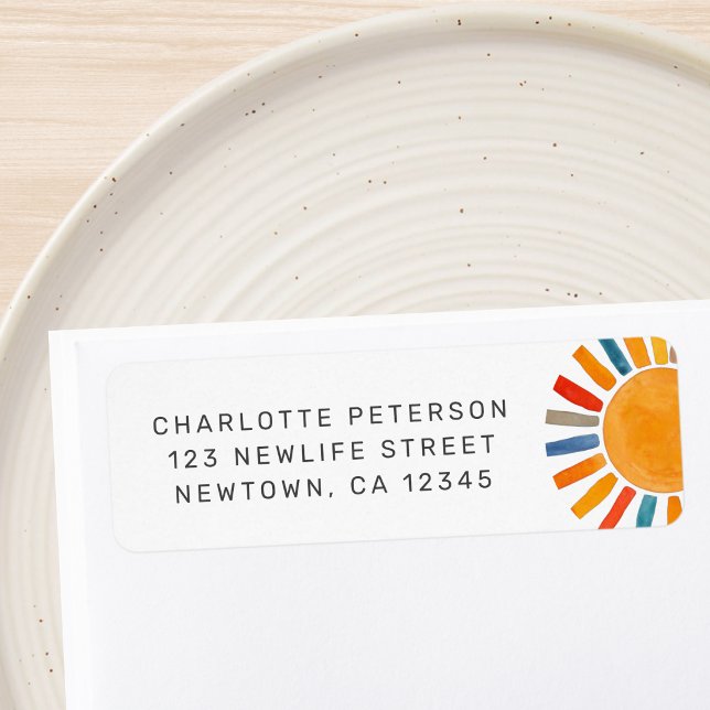 Baby Shower Sun Return Address (Von Creator hochgeladen)