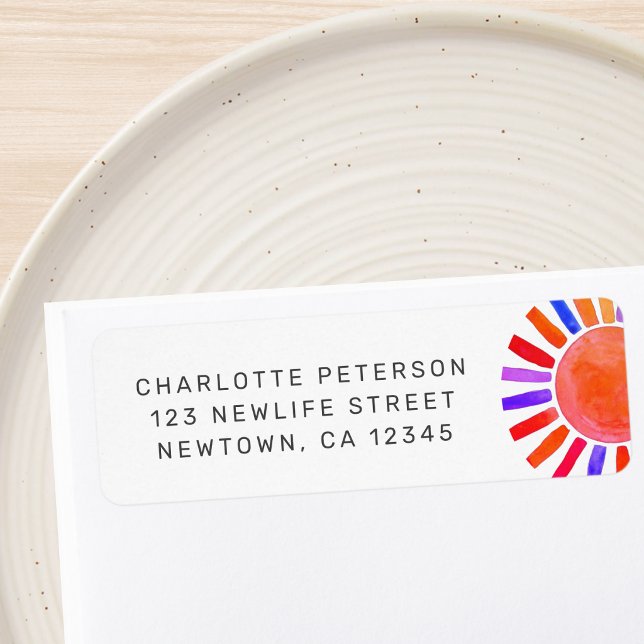 Baby Shower Sun Return Address (Von Creator hochgeladen)