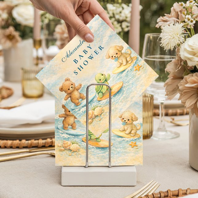 Baby-Shower Surf’s Up Serviette (Von Creator hochgeladen)