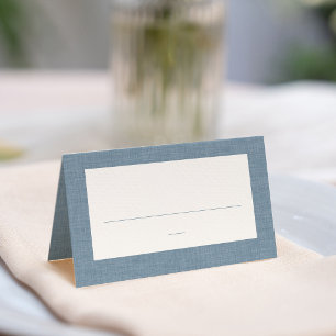 Baby-Shower süße einfache blaue Chambray Platzkarte