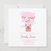 Baby Shower Süßer Teddybär Rosa Capybara Mädchen
