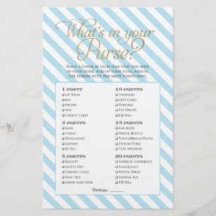 Baby-Shower-Tasche-Spiel Flyer