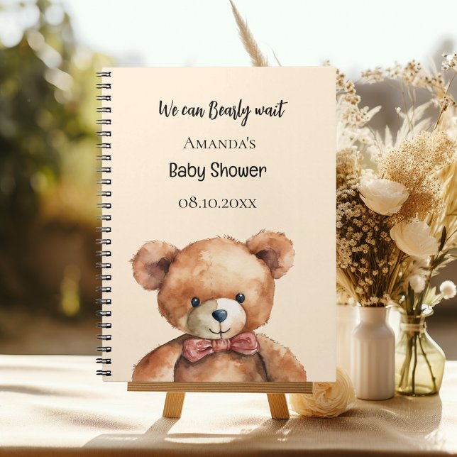 Baby Shower Teddy Bär warten Notizblock (Von Creator hochgeladen)