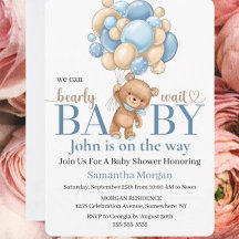 Baby Shower Teddy Bear Balloon Boy Thema