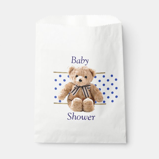 Baby Shower Teddy Bear Candy Favor Bags Geschenktütchen (Vorderseite)