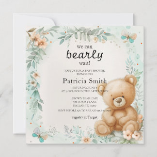 Baby Shower Teddy Bear Einladung