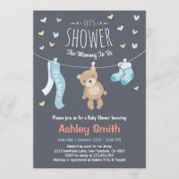 Baby Shower Teddy Bear Einladung Baby Boy