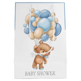 Baby Shower Teddy Bearly Wait Boy Geschenktasche Mittlere Geschenktüte