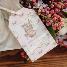 Baby Shower Tee Party Geschenkanhänger