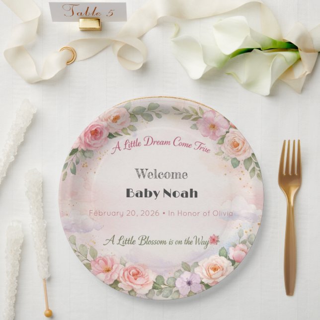 Baby Shower Teller | Blossom Dream Thema (Hochzeit)