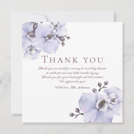 Baby Shower Thank You Card - Floral Appreciation Dankeskarte