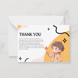 Baby shower Thank you cards Mitteilungskarte