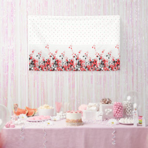 Baby-Shower-Transparent   Moderne Blumen-Überschri Banner