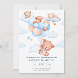 Baby Shower Traumhafte Wolken Ästhetik Einladung