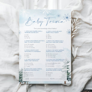 Baby Shower Trivia Game