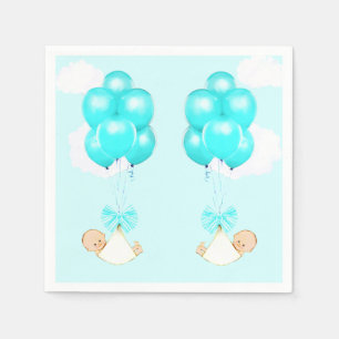 Baby Shower Twin Boys Serviette