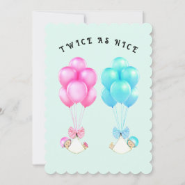 Baby Shower Twins Einladung