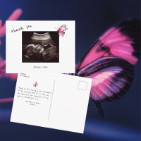 Baby-Shower-Ultraschall Süße Schmetterling-Dankesc