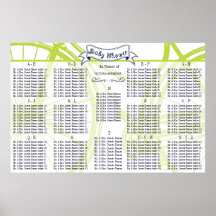 Baby-Shower Vintage-Fahrrad-Gästebestuhlungsplan Poster