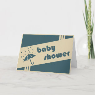 baby shower : vintage umbrella einladung