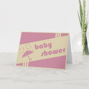 baby shower : vintage umbrella einladung
