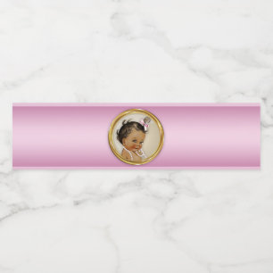 Baby-Shower-Wasserflaschenetiketten Pink Gold Wasserflaschenetikett