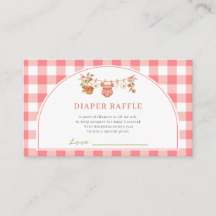 Baby Shower Windel-Raffelkarte 'Apple of Our Eye' Begleitkarte