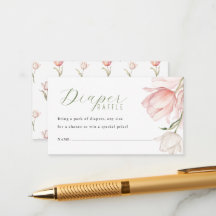 Baby-Shower-Windel-Raffle Floral