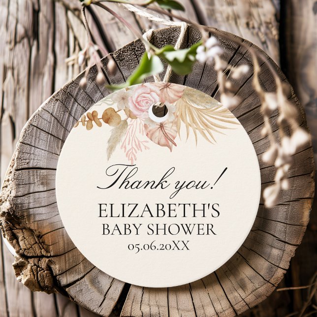 Baby Shower with Boho Rainbow Theme Geschenkanhänger (Von Creator hochgeladen)
