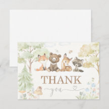 Baby Shower Woodland Animals Vielen Dank