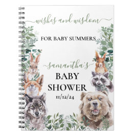 Baby Shower Woodland Forest Animans wünscht Weishe Notizblock