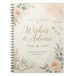 Baby Shower Wünsche & Ratgeber Notizbuch | Erinner Notizblock