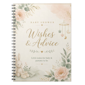 Baby Shower Wünsche & Ratgeber Notizbuch | Erinner Notizblock