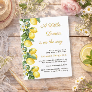 Baby Shower Zitronen Sommergarten Einladung
