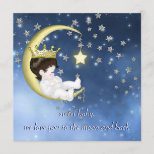 Baby Shower 'Zum Mond' Einladung