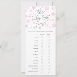 Baby Showgame Card Baby Trait Game Snowflake Einladung