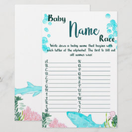 Baby Showgame Card Kindernamensrennen Briefpapier