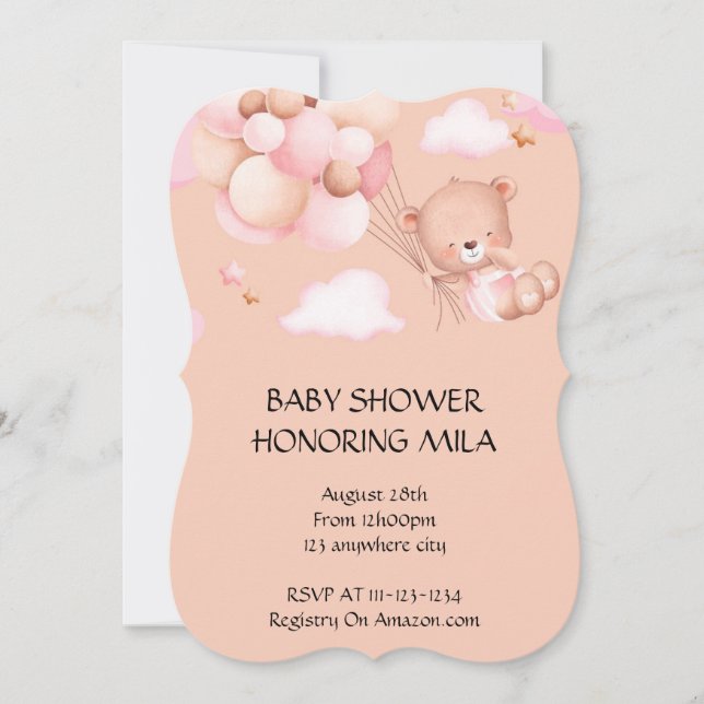 BABY SHOWING INVITATION EINLADUNG (Vorderseite)