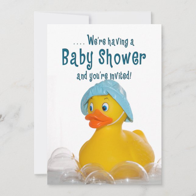 BABY SHOWITE INVITE - RUBBER DUCKY EINLADUNG (Vorderseite)