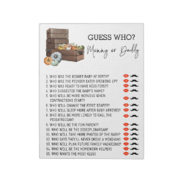 Baby Showman schätzt, wer Kürbis Herbst gespielt h Notizblock