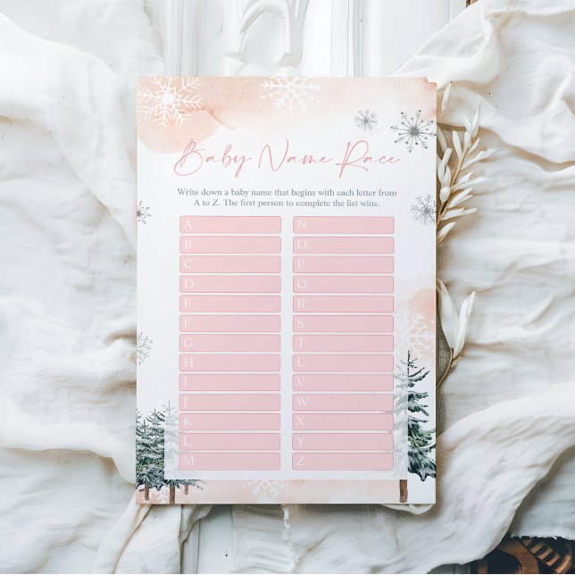 Baby Showname Race Game Karte (Von Creator hochgeladen)