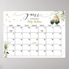 Baby Showrate Terminkalender Poster