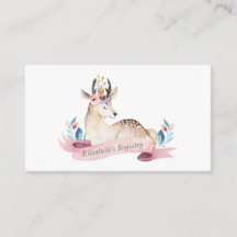 Baby Showregister Woodland Deer Card