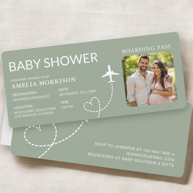 Baby Showroom Green Boarding Pass Flugzeug Ticket (Von Creator hochgeladen)