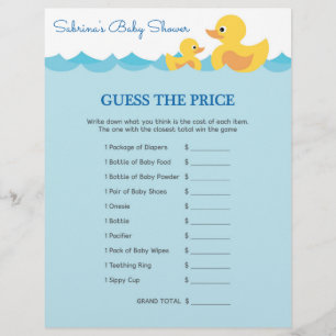 Baby Showspiel im Niedlichen Thema Rubber Duck