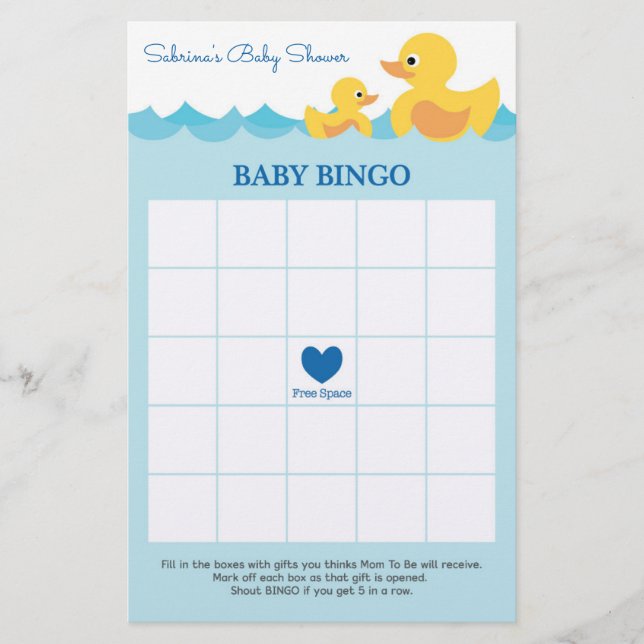 Baby Showspiel im Niedlichen Thema Rubber Duck Flyer (Vorne)