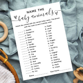 Baby Showspiel Name The Baby Animations Card Einladung