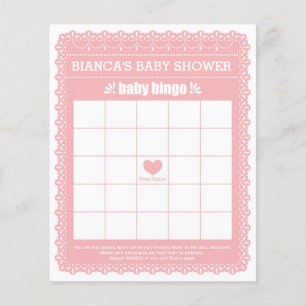 Baby Showspiele in Pink Papel Picado